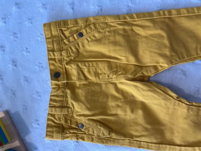 pantalon léger jaune obaibi 6 mois taille réglable - photo numéro 7