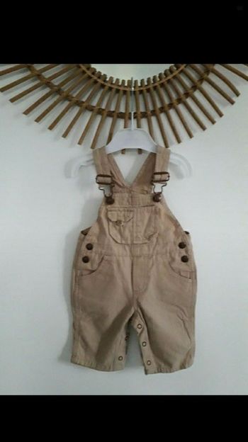 Salopette beige baby gap