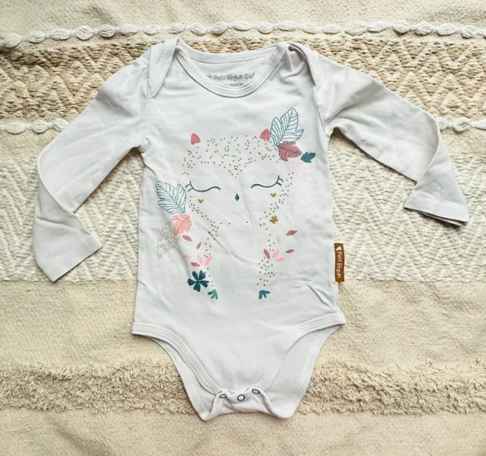 Lot 4 bodies Petit Béguin 12M 80cm - photo numéro 5