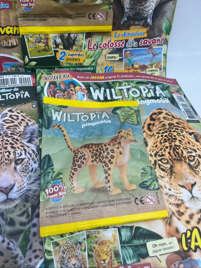 Lot de 4 livres D’activités Magazines Playmobil Wiltopia Avec leurs figurines animaux Neuf - photo numéro 3