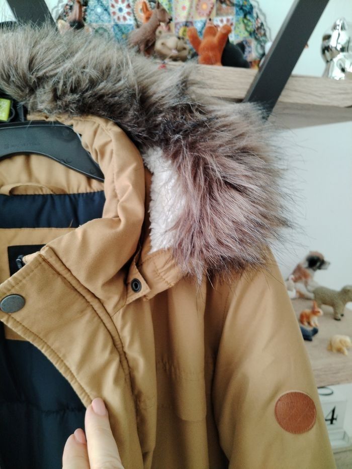 Parka  doublé chaud moutarde - photo numéro 8