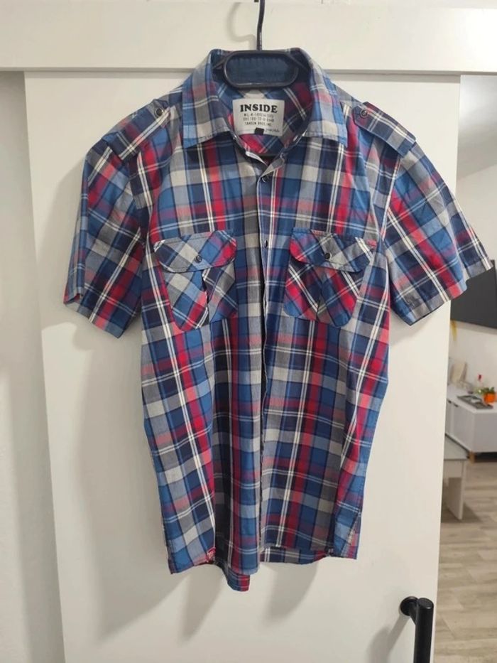 T-shirt à carreaux taille S