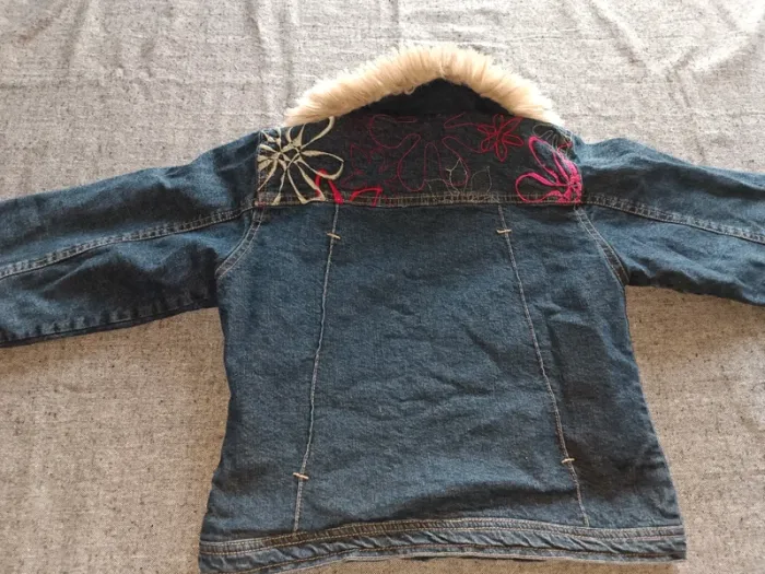 Blouson en jean, doublé, col fourrure, Confetti, 6 ans - photo numéro 6