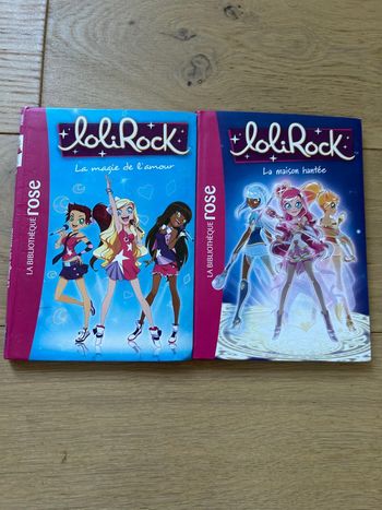 Lot de 2 livres bibliothèque rose lolirock 8/10 ans