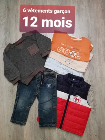 Lot de 6 vêtements 12 mois garçon