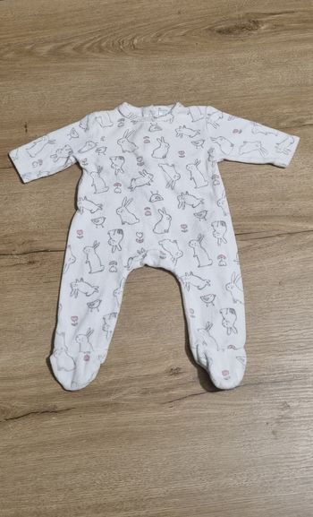Pyjama velours 1 mois 🐰 🐦 🌸