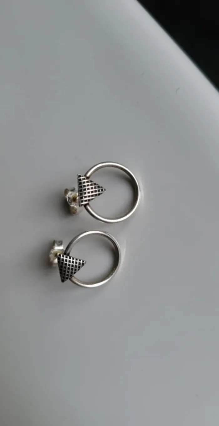 Boucles d'oreille en argent rondes