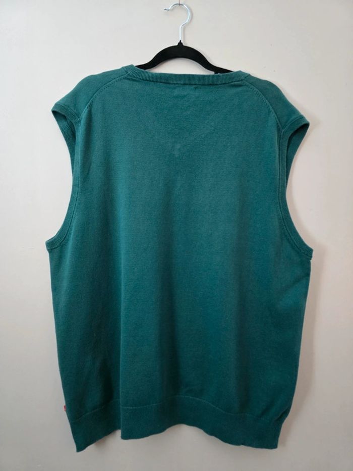 Pull gilet chandail Izod vert sans manches taille XL - photo numéro 4
