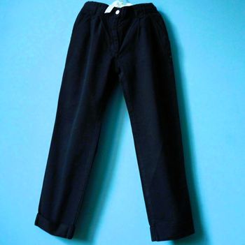Pantalon Garçon petit bateau 10 ans neuf bleu marine pinces et revers