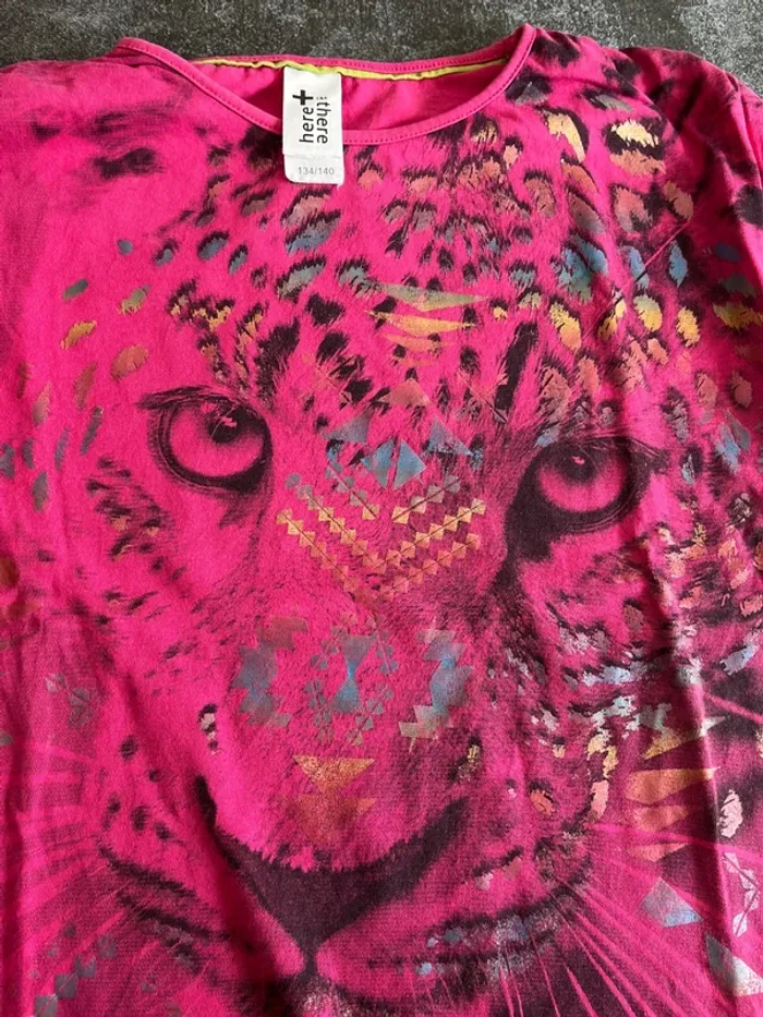 T-shirt fuchsia franges 9-10 ans C&A - photo numéro 3