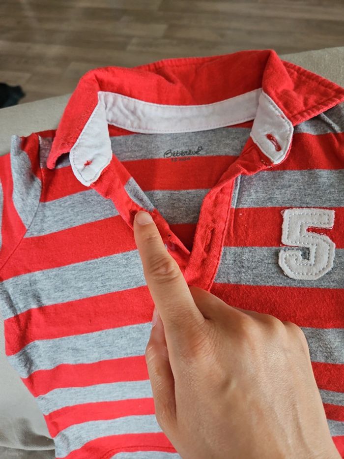 Lot de 11 tshirts/polos 12 mois - photo numéro 7