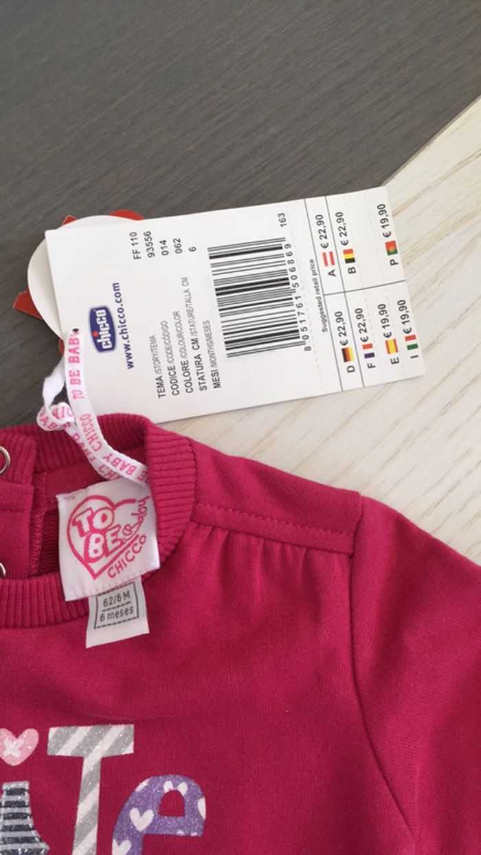 Sweat 6 mois neuf Chicco - photo numéro 2