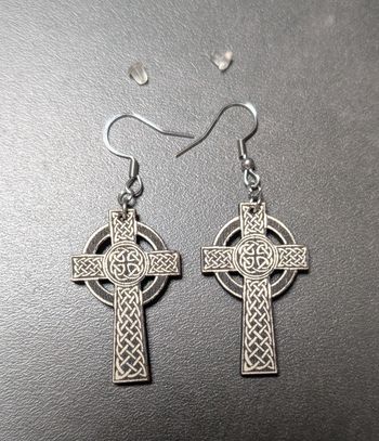 Boucles d'oreilles Croix celtique 