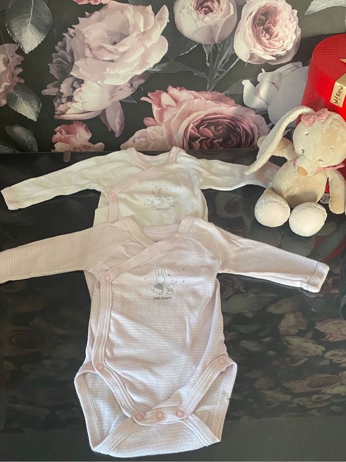 LOT 7 BODIES PETIT BATEAU  1 MOIS - photo numéro 2