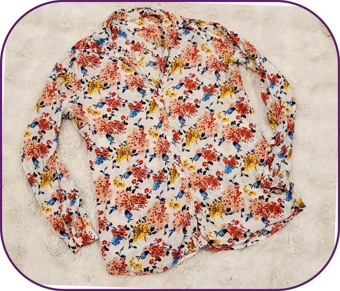 Chemise fleurie femme - Taille M - Marque DeFacto - Multicolore - Très bon état - photo numéro 3