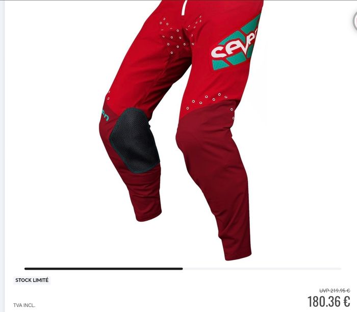 Pantalon Motocross Moto MX Zero Midway Rouge T32 - photo numéro 10