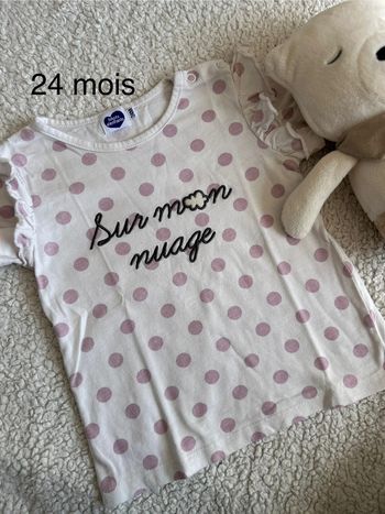 T shirt fille 24 mois