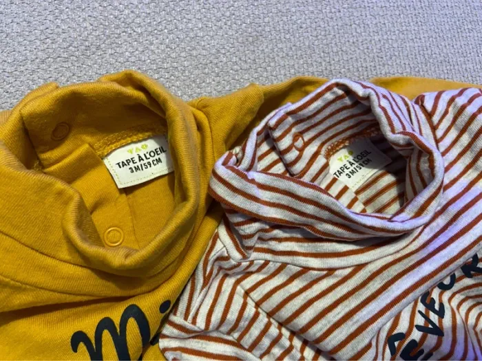 Lot 2 pulls cols roulés tape à l’œil 3 mois - photo numéro 4