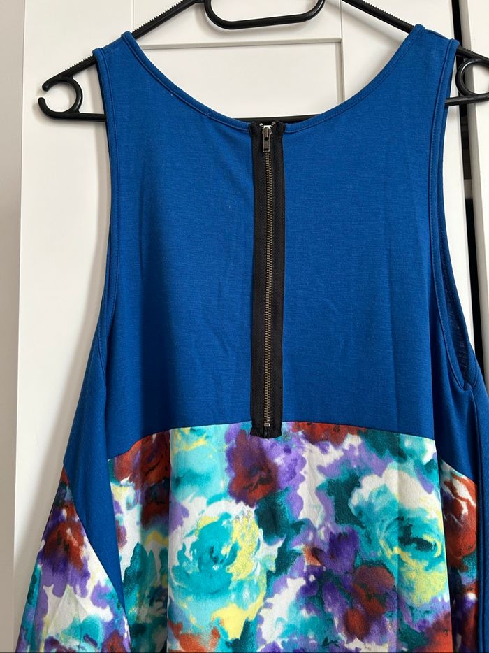 Robe midi marine d’été à motifs Flash Report Taille M - photo numéro 8