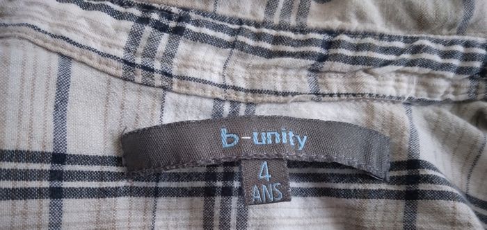 Chemise courtes manches 4ans rn TBE b-unity - photo numéro 4