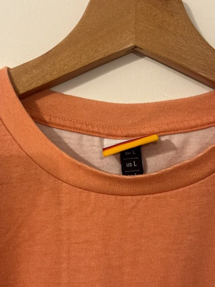 T-shirt Ellesse dégradé orange/bleu – Logo brodé – Taille L - photo numéro 2