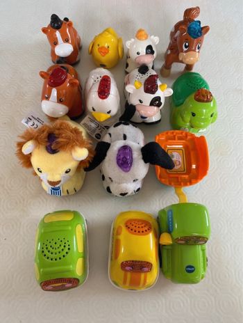 Lot de 13 tut tut animaux et véhicules