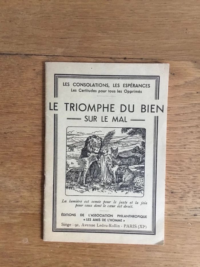 Livre « le triomphe du bien sur le mal »
