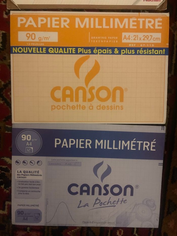 Lot de 4 paquet de papier millimétré - photo numéro 2