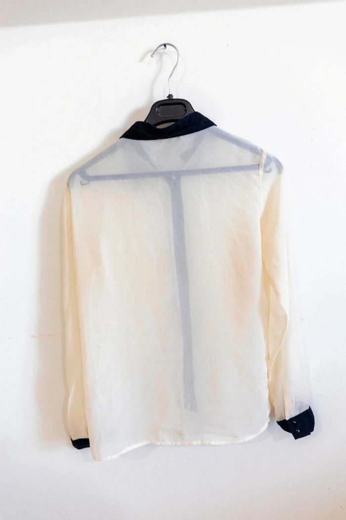 C50 chemise crème / noir La redoute 36 - photo numéro 2