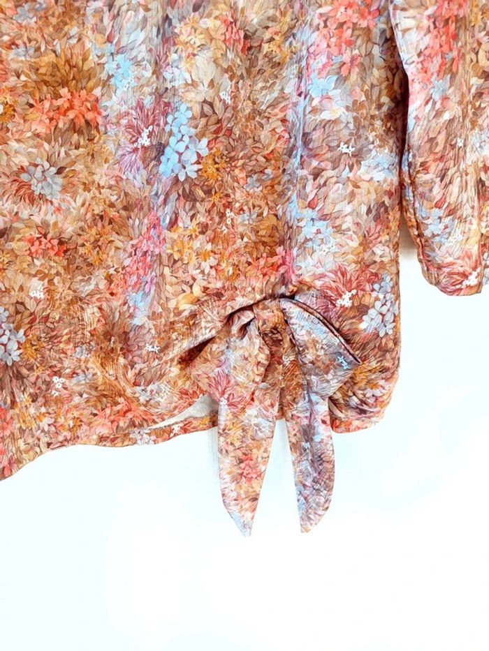 magnifique blouse manches longues, imprimé floral - photo numéro 4