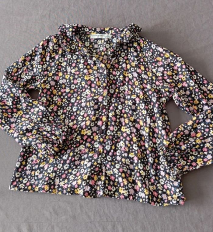 Chemisier fleuri fille 8 ans