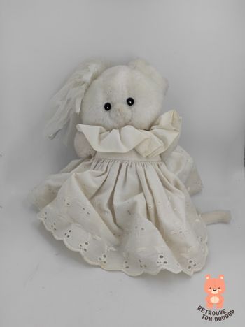 Peluche Oursonne Pimprenelle Robe Mariée Vintage