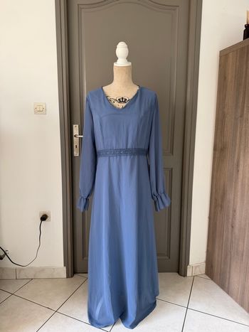 Robe longue taille 42 bleu