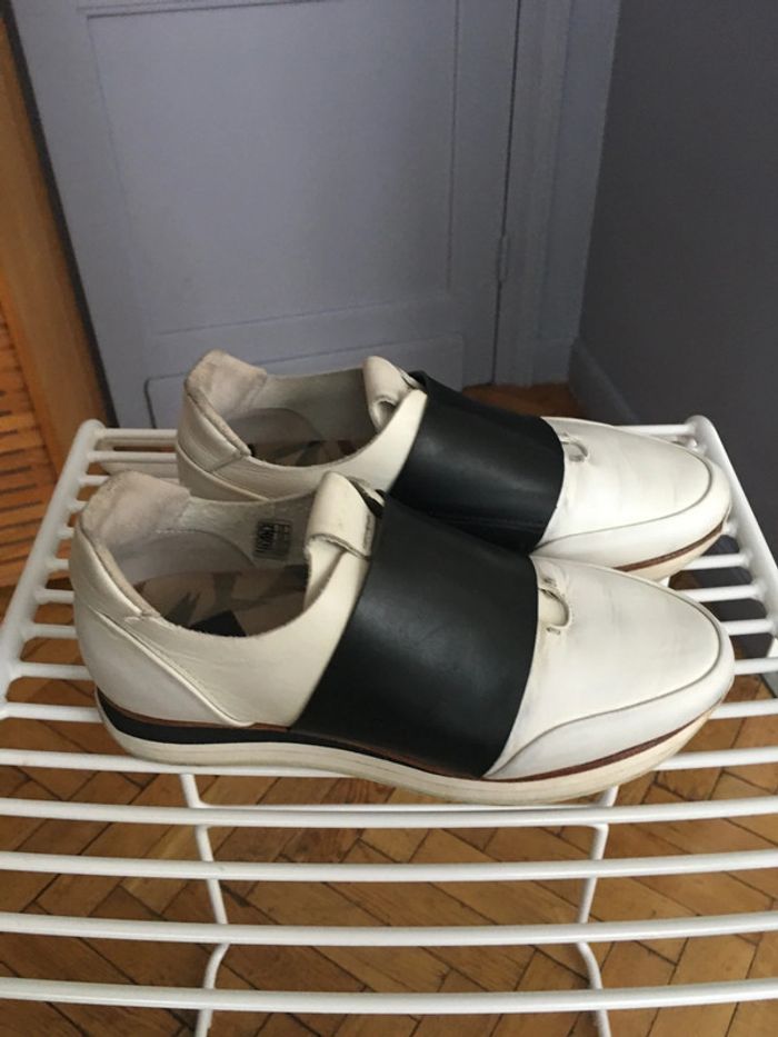 Baskets blanche tout cuir - photo numéro 6