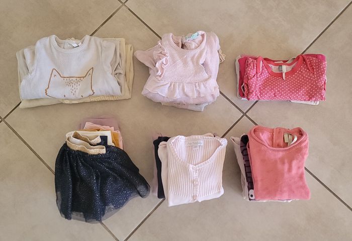 Lot vêtements fille 9 mois hiver