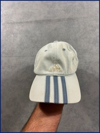 Casquette Vintage Adidas Logo Brodé Gris