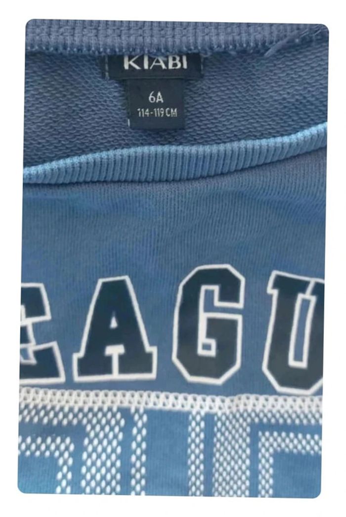 Sweat bleu League - Look sportwear, Kiabi en très bon état, taille 6 ans - photo numéro 3