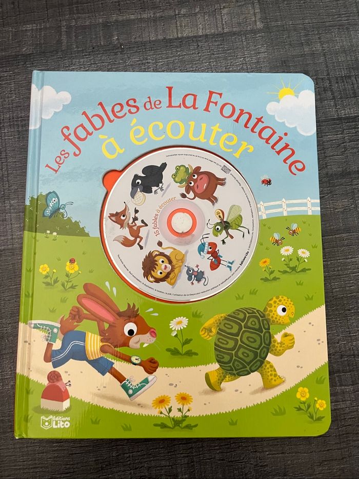 Livre les fables de la fontaine + CD