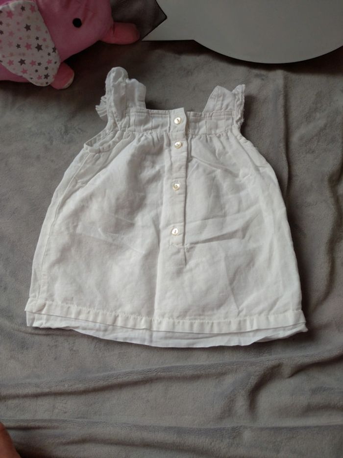 Robe avec petit fleur en tissu à droite Fille 3 mois Cadet Rousselle - photo numéro 10