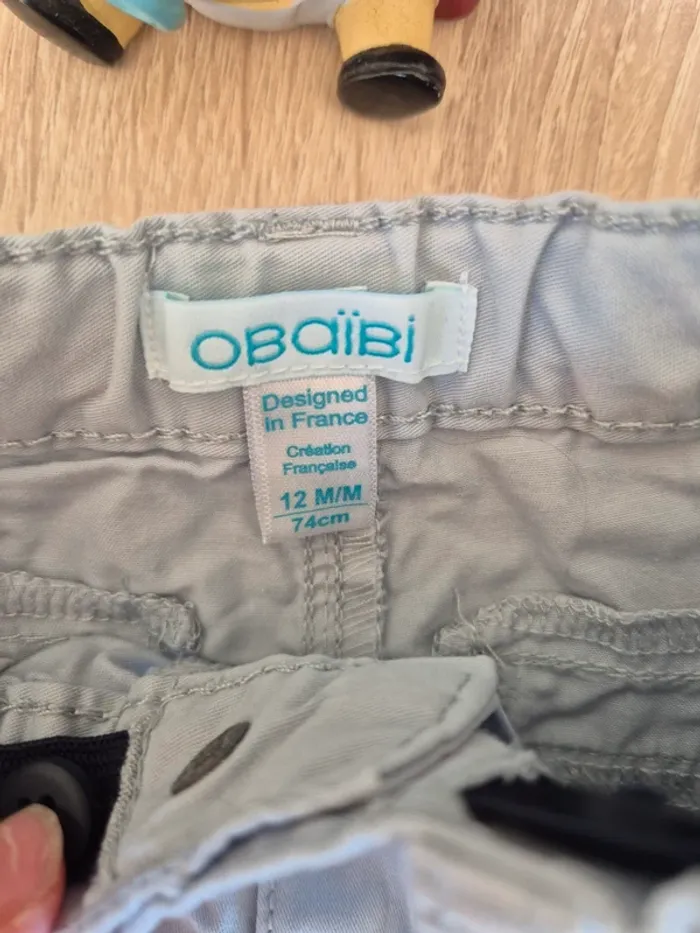 Short Okaïdi 12mois gris - photo numéro 3