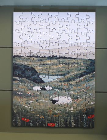 Mini puzzle 99 pièces Trevell "Sheep Pasture par Anna Vaughn J