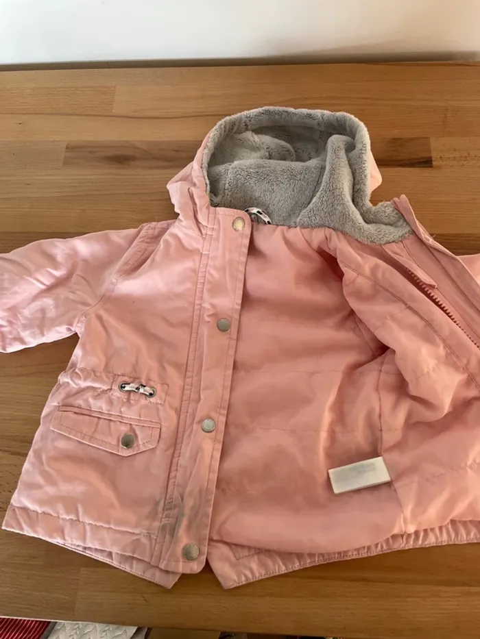 Manteau rose avec gilet intérieur - photo numéro 4