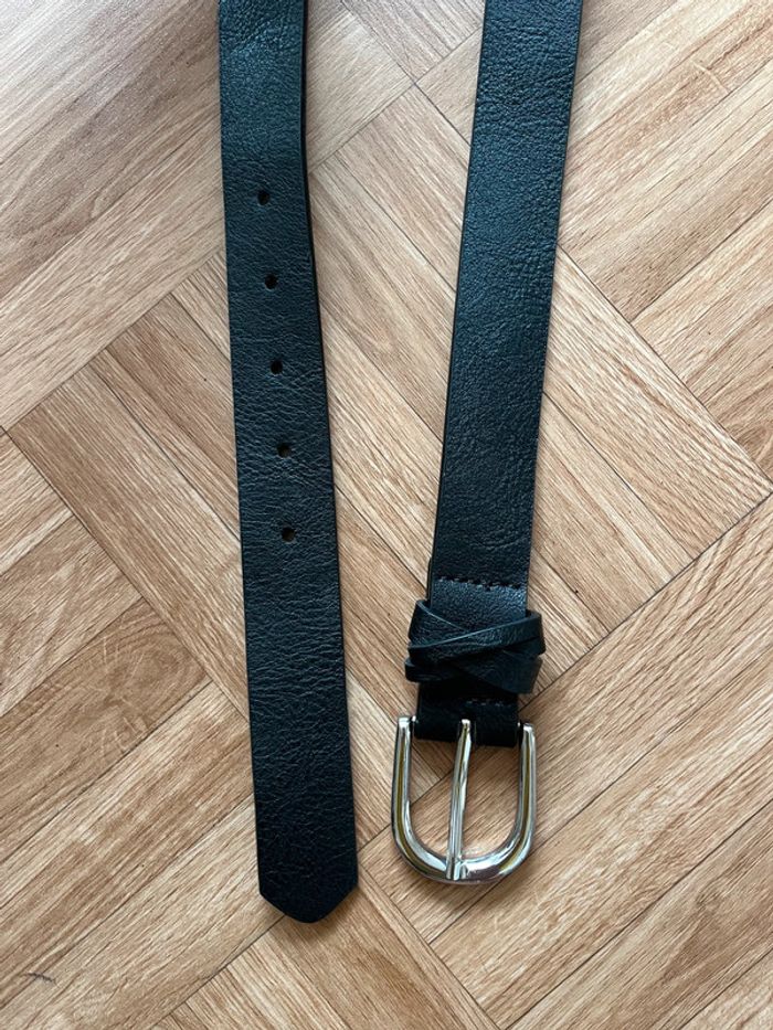 Ceinture noir semi synthétique vintage (NEUF) - photo numéro 3