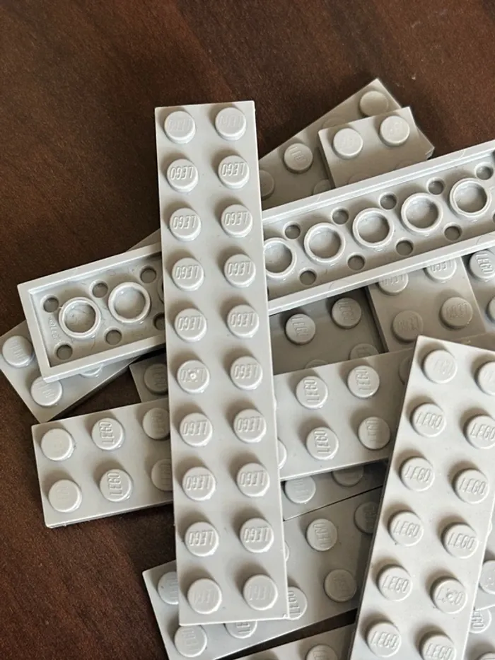 10 Plate Lego  2x10 ref 3832 Light Bluish Gray - photo numéro 3