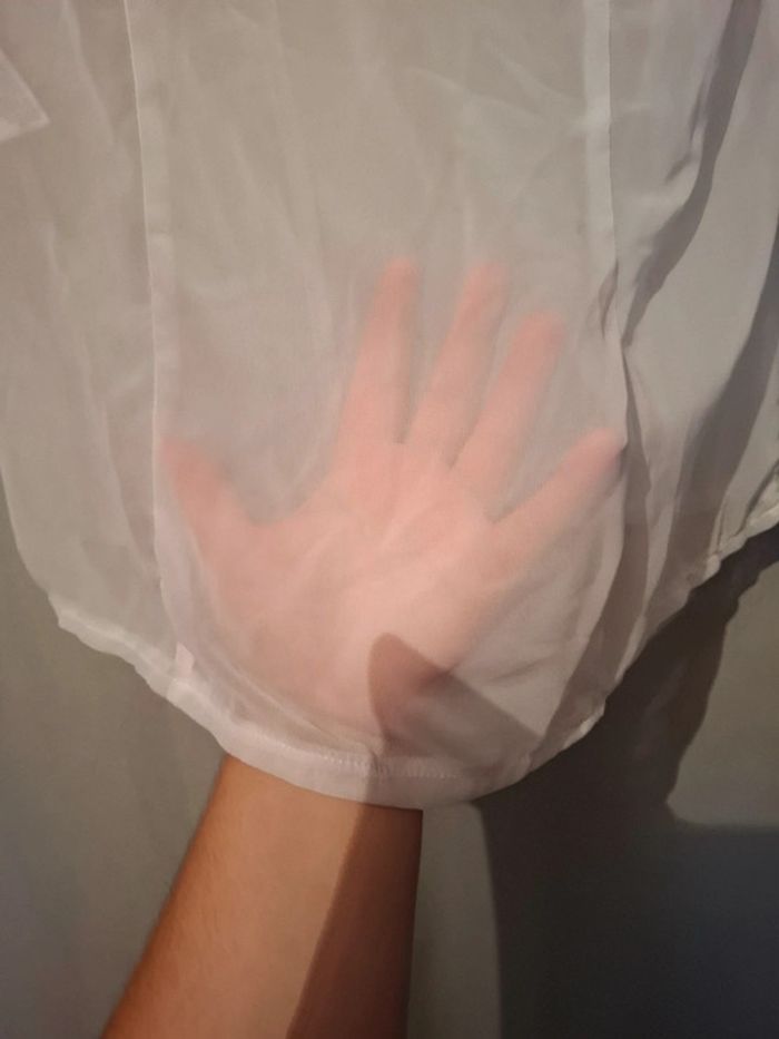 Magnifique chemisier transparent manche courte neuf femme été leger - photo numéro 5