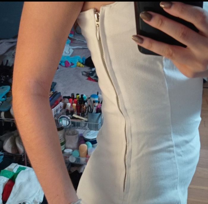 Robe en denim blanc - photo numéro 2