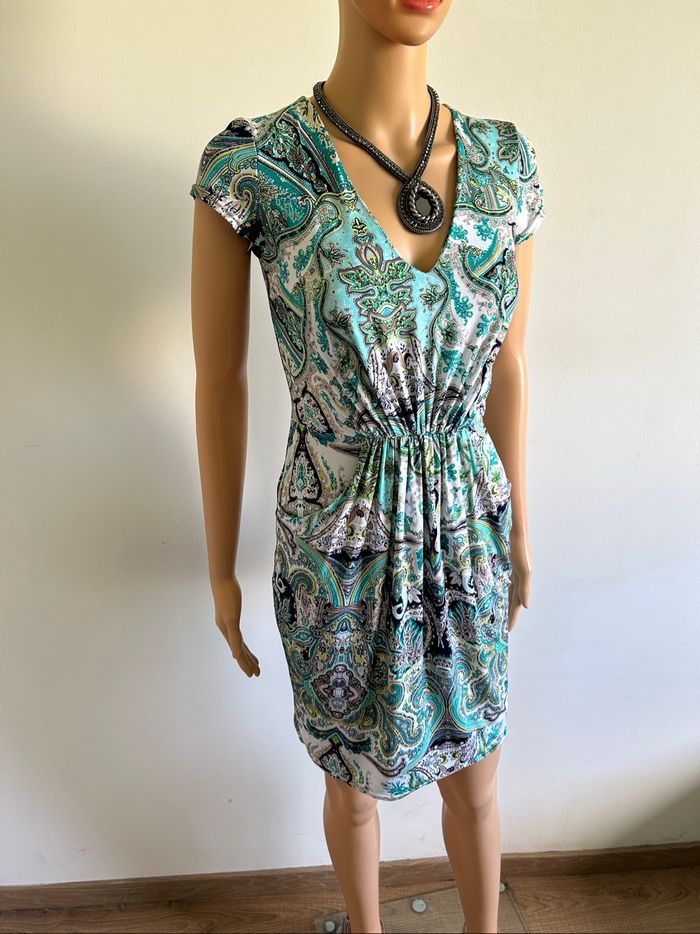 Robe imprimée à manches courtes Morgan taille 36 comme neuve - photo numéro 2