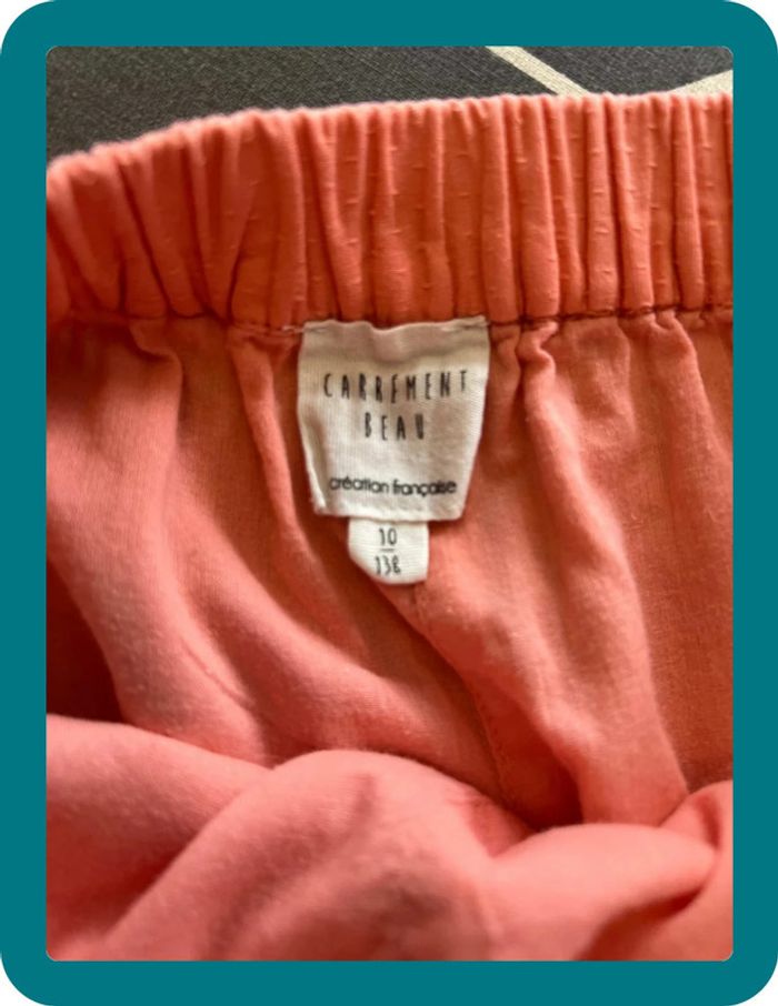 Short coton texturé corail 10 ans - Carrément Beau - photo numéro 4