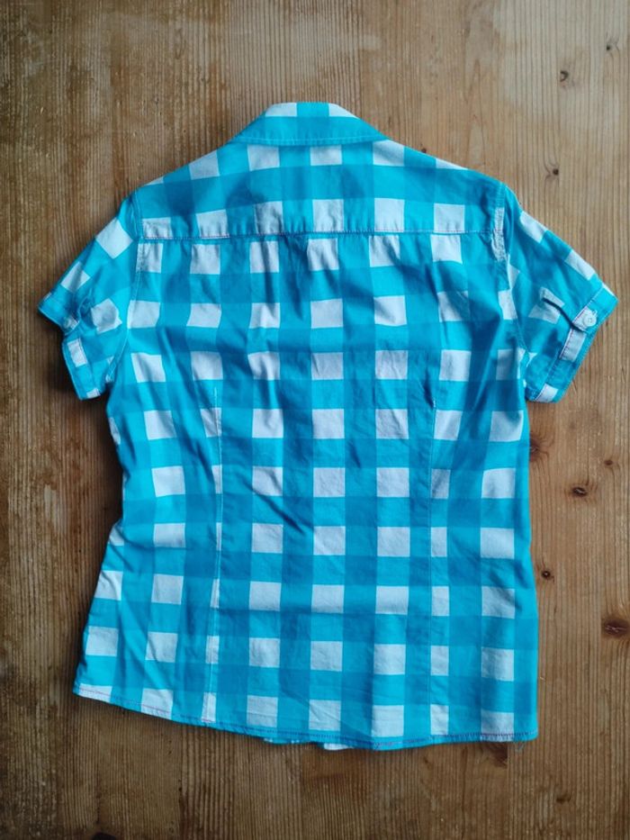 Chemise femme carreaux turquoise – Cecilia Classics – 38/40 – TBE - photo numéro 5