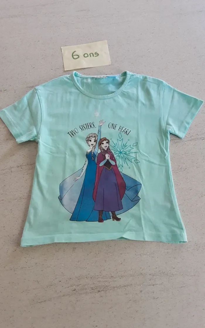 Lot 2 t-shirts reine des neiges - photo numéro 5